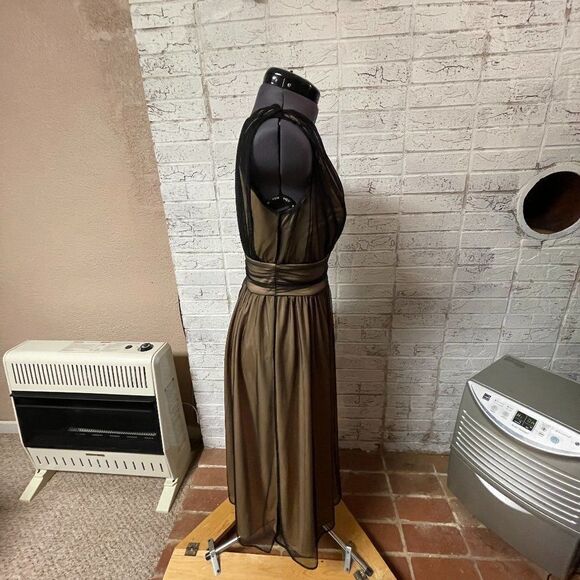 Newport News Cocktail Black V Neck Dress 4 - Picture 4 of 10